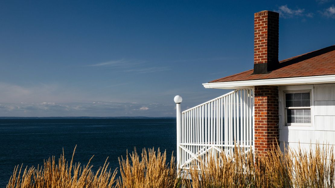 Sound View sits on a private beach overlooking Long Island Sound.