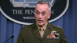 Gen. Joseph Dunford, chairman of the Joint Chiefs of Staff, briefs the media at the Pentagon on October 23, 2017 in Arlington, VA. (Mark Wilson/Getty Images)