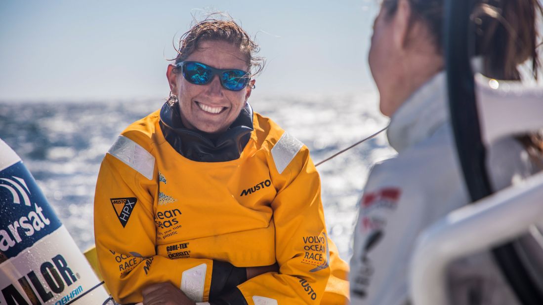 Briton Dee Caffari skippers the Turn the Tide on Plastic team, which aims to campaign for a reduction in the amount of plastic dumped in our oceans.