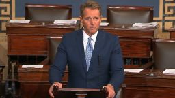 In this image from video from Senate Television, Sen. Jeff Flake, R-Ariz., speaks on the Senate floor Tuesday, Oct. 24, 2017, at the Capitol in Washington. Flake announced he will not run for re-election in 2018. (Senate TV via AP)