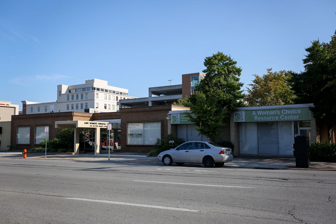 A Woman's Choice Resource Center, right, has been located next to the EMW abortion clinic for seven years. 