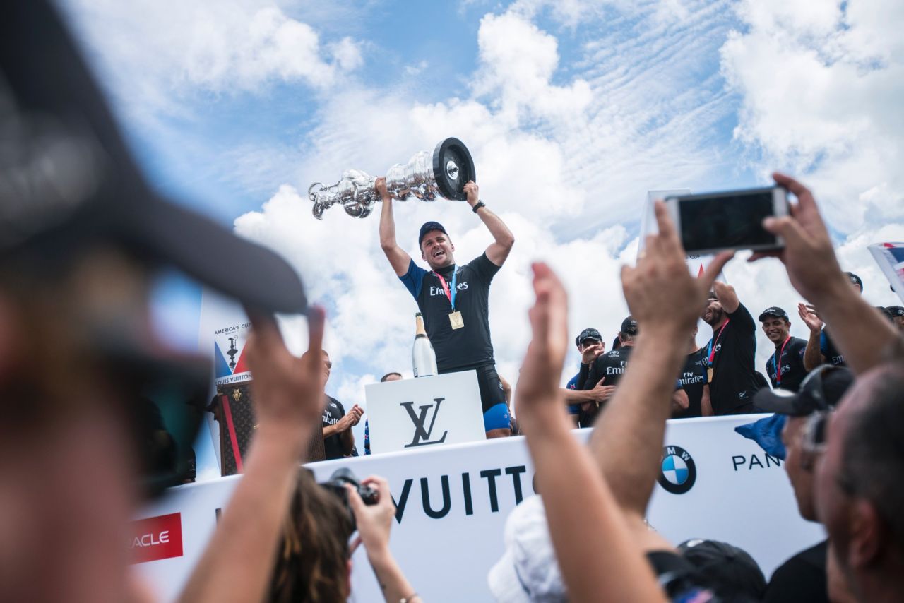 The celebration was just as sweet for van Velthooven, whose life took a sharp turn when Team New Zealand came looking for a cycling specialist to help with its innovative leg-powered winch grinders.