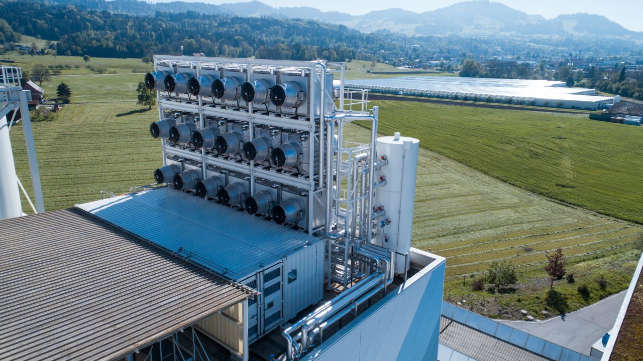 The world's first direct air capture plant opened in Switzerland in May. 