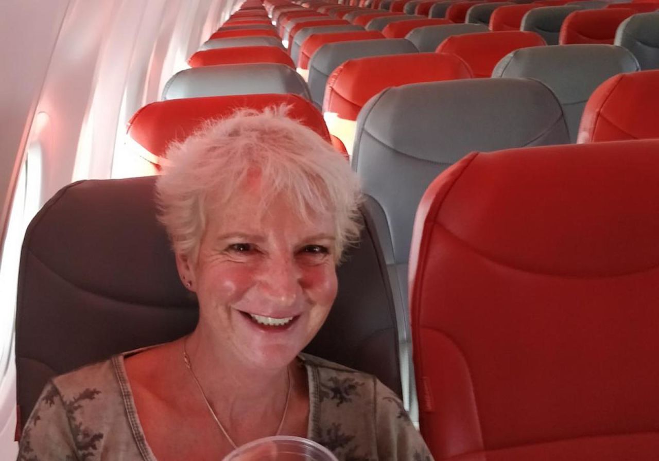 <strong>Solo trip to Crete:</strong> <a href="https://www.cnn.com/travel/article/only-passenger-in-plane-trnd/index.html" target="_blank">Karon Grieve</a> was the only passenger on board a Jet2 airlines flight from Glasgow to Crete in 2017. The Scottish author tweeted an image of her experience, saying she "felt like a VIP."