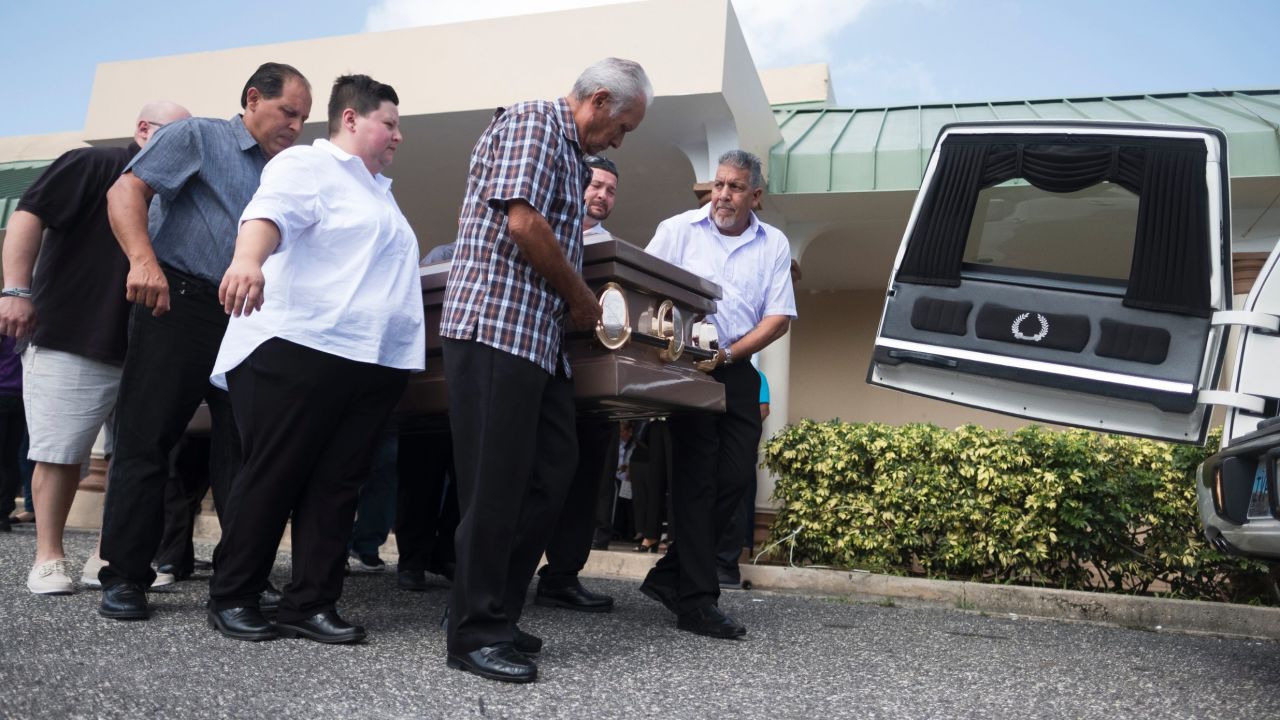 Isabel Rivera González, 80, was buried on October 20 in Arecibo, Puerto Rico. Her family believes the death was hurricane-related. The government did not assess the death, CNN has learned.