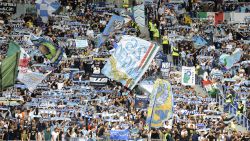 Lazio fans before the Serie A match between Lazio and US Sassuolo at Stadio Olimpico