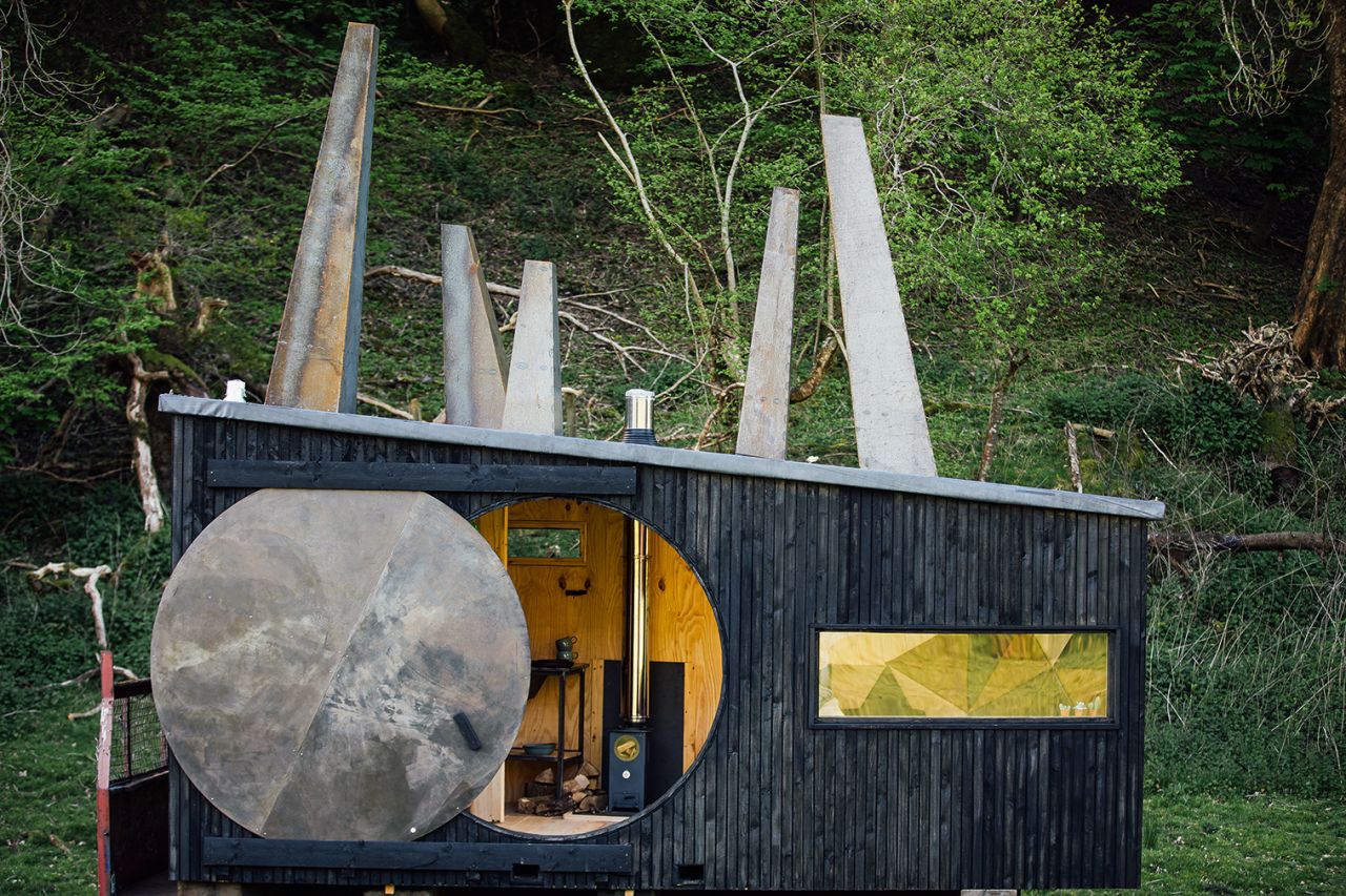 Animated Forest was one of Epic Retreats, a project in Wales that saw eight designer cabins that tour the Welsh countryside earlier this year.