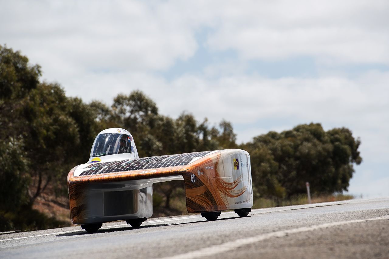While you won't find many commercial solar cars on the road, people have been building their own models -- and racing them -- since 1987.<br /><br />Teams from across the globe compete in the World Solar Challenge - a 3,000 km solar-powered vehicle race between Darwin and Adelaide. <br /><br />A Dutch car, Nuna 9, (pictured) won the race this year, traveling at an average speed of 81.2kmh.