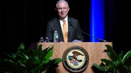 WASHINGTON, DC - OCTOBER 25:  U.S. Attorney General Jeff Sessions delivers remarks at the 65th Annual Attorney General's Awards Ceremony at the Daughters of the American Revolution Constitution Hall October 25, 2017 in Washington, DC. (Chip Somodevilla/Getty Images)