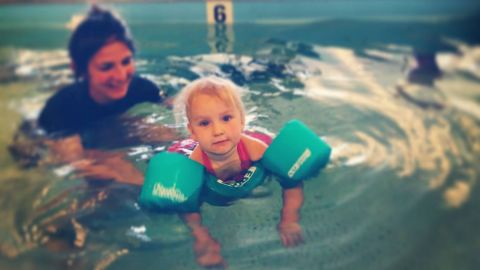 Zéa working on her aquatic therapy.