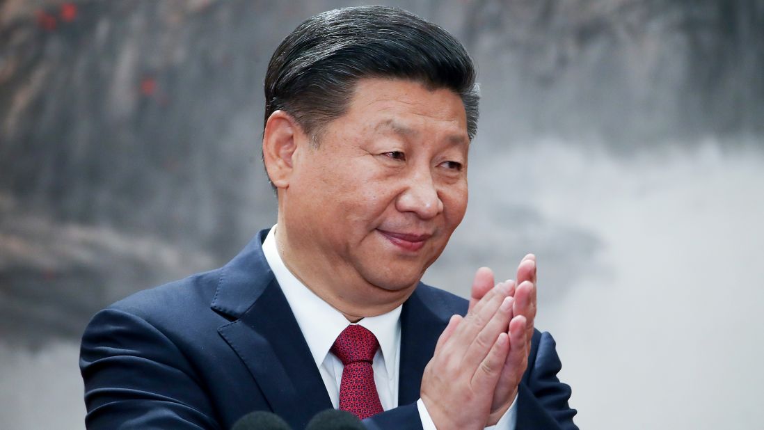 Chinese President Xi Jinping speaks in Beijing's Great Hall of the People on Wednesday, October 25, as the new lineup was unveiled for the Chinese Communist Party's all-powerful Politburo Standing Committee. <a href="http://www.cnn.com/2017/10/24/asia/china-standing-committee-xi-jinping/index.html" target="_blank">The new lineup</a> did not include an heir apparent to Xi, who analysts predict will dominate the country's politics for decades to come.