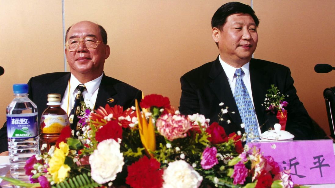 Xi meets with Wu Poh-hsiung, vice president of the opposition party Kuomintang, in 2000. From 1996-2002, Xi held various posts in China's Fujian Province, including governor.