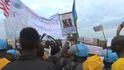 South Sudan Juba protests against US