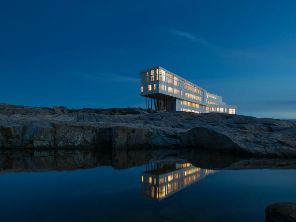 Designed by Norway-based, Newfoundland-born architect Todd Saunders, the Fogo Island Inn is perched on stilts along the North Atlantic coastline. 