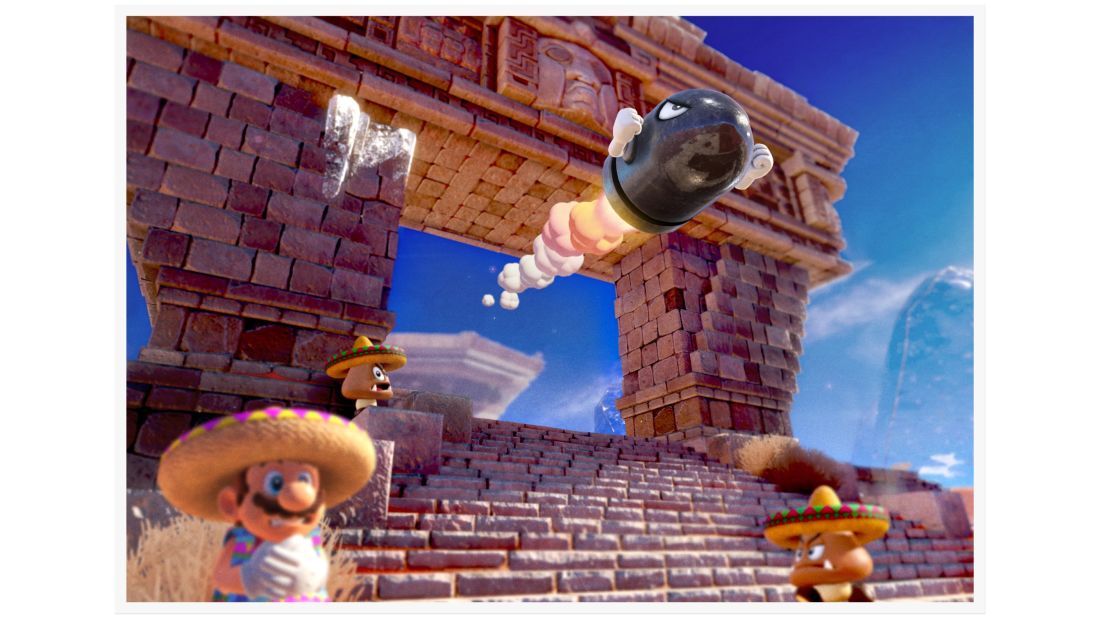 "Super Mario Odyssey" takes place across a wide variety of stages, from a city to a beach. 