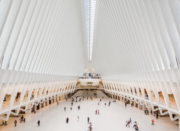 The Oculus replaces the original transportation hub of the World Trade Center, destroyed in the September 11 attacks.