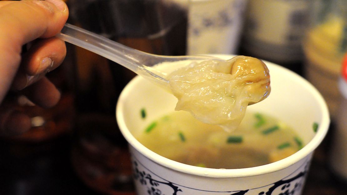 Rouyan pork dumplings: Even the wrappers are made of pork.