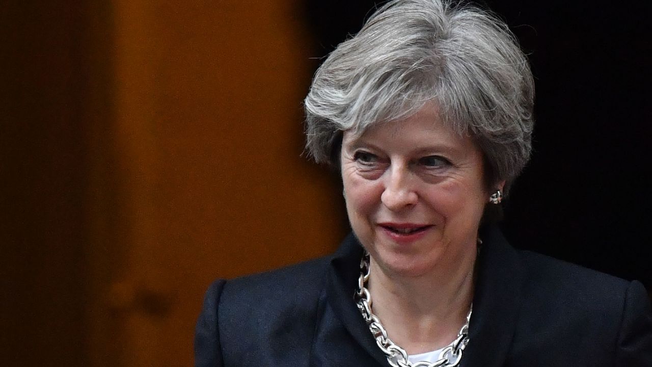 Britain's Prime Minister Theresa May leaves for the House of Commons from 10 Downing Street, in central London on October 9, 2017.
British Prime Minister Theresa May will tell the European Union on Monday that "the ball is in their court" as her divided government resumes Brexit negotiations in Brussels. / AFP PHOTO / Ben STANSALL        (Photo credit should read BEN STANSALL/AFP/Getty Images)