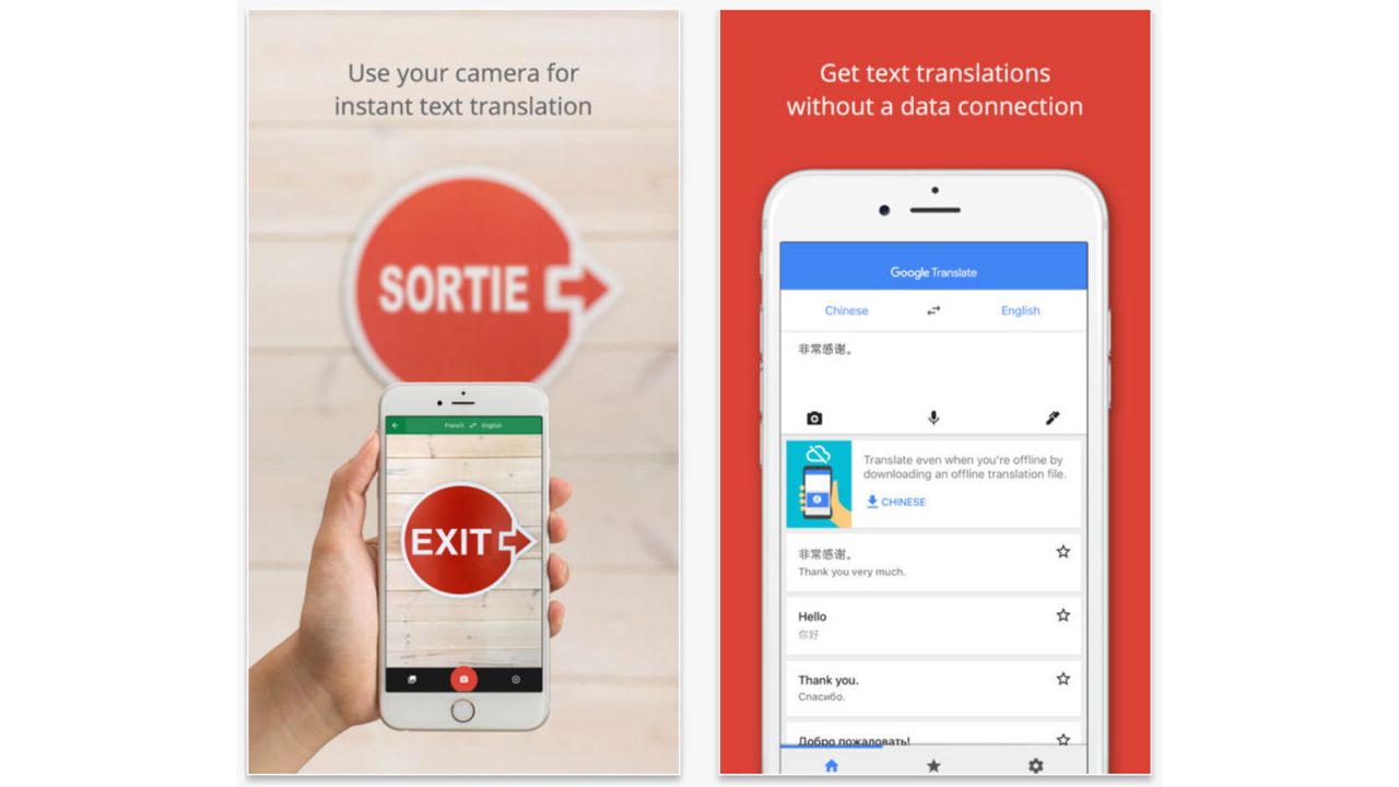 <strong>Google Translate: </strong>The language barrier need not be such a hurdle with Google's translation app. It can translate 103 different languages, just by typing the text into your phone. 