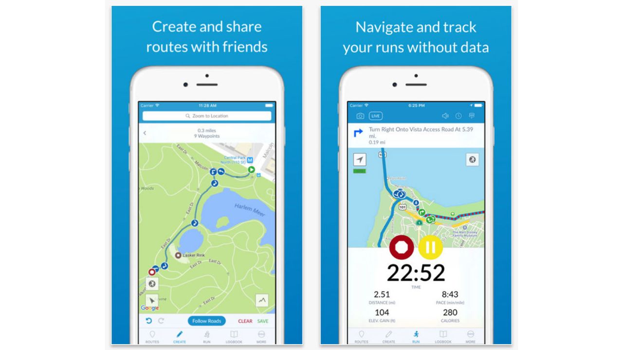 Find running routes on your travels with RunGo. 
