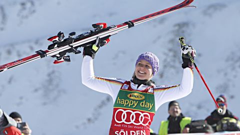 Viktoria Rebensburg won the World Cup opener in Austria.