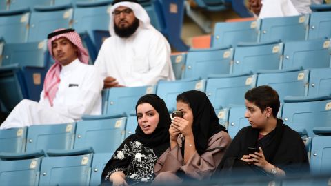 For the first time ever, Saudi women participated in celebrations in Riyadh's stadium of the kingdom's founding in September.