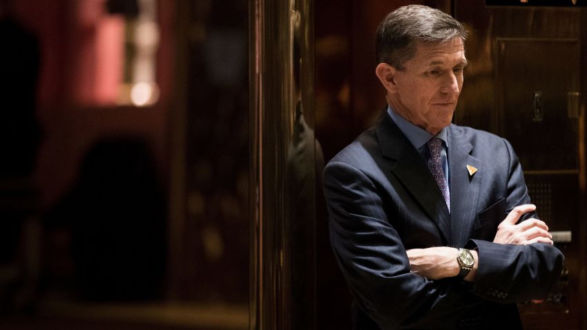 NEW YORK, NY - DECEMBER 12: Retired Lt. Gen. Michael Flynn, President-elect Donald Trump's choice for National Security Advisor, waits for an elevator in the lobby at Trump Tower, December 12, 2016 in New York City. President-elect Donald Trump and his transition team are in the process of filling cabinet and other high level positions for the new administration. (Photo by Drew Angerer/Getty Images)