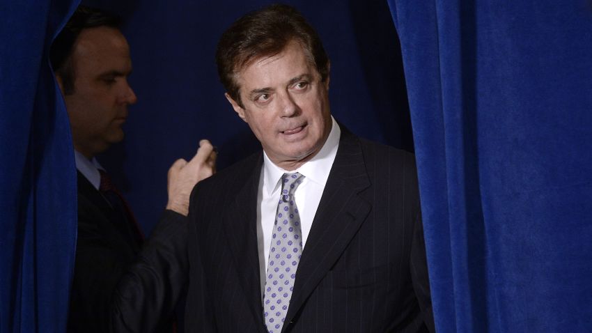 File photo - Paul Manafort , senior aid to Republican Presidential candidate Donald Trump attends an event on foreign policy in Washington on Wednesday April 27, 2016 in Washington, DC, USA. Corruption investigators in Ukraine say an illegal, off-the-books payment network earmarked $12.7 million in cash payments for Donald Trump's presidential campaign chairman Paul Manafort, the New York Times reported Monday. It is not clear if Manafort actually received any of the money designated for him from 2007 to 2012 while working as a consultant for pro-Russian former president Viktor Yanukovych's party, the Times said. Photo by Olivier Douliery/Sipa USA