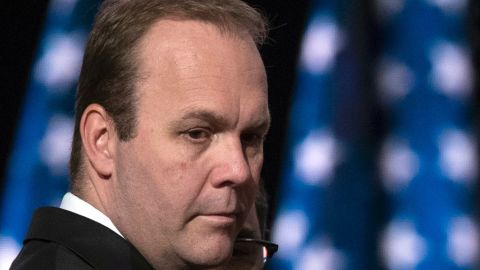 FILE - In this July 21, 2016 file photo, Rick Gates, campaign aide to Republican presidential candidate Donald Trump, at the Republican National Convention in Cleveland.  