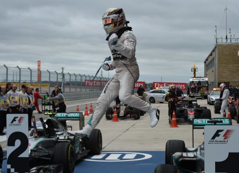 Hamilton clinched his third world title at the 2015 United States Grand Prix at Austin. 