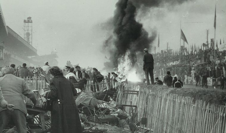 The 1950s was the most deadly decade in motorsport history. The worst disaster happened at Le Mans in June 1955 when Pierre Levegh's car crashed before parts of the bodywork flew into the crowd. A total of 82 spectators were killed.