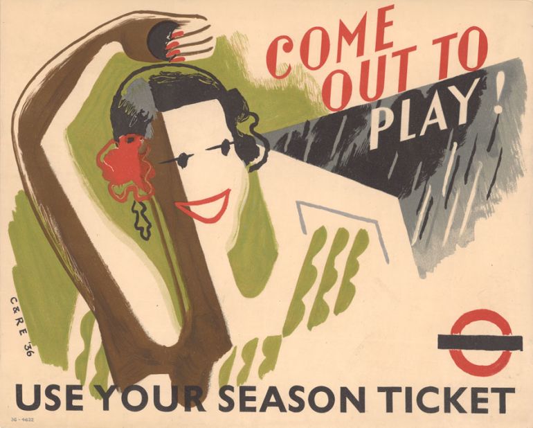 "Come out to play" teases a poster by husband and wife Clifford and Rosemary Ellis. 