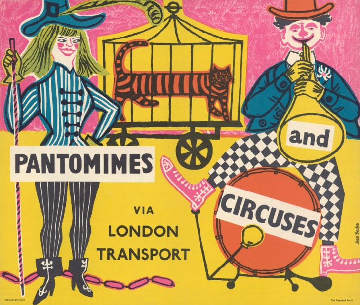 A poster by Joan Beales designed to showcase London's exciting children's attractions in 1954. 