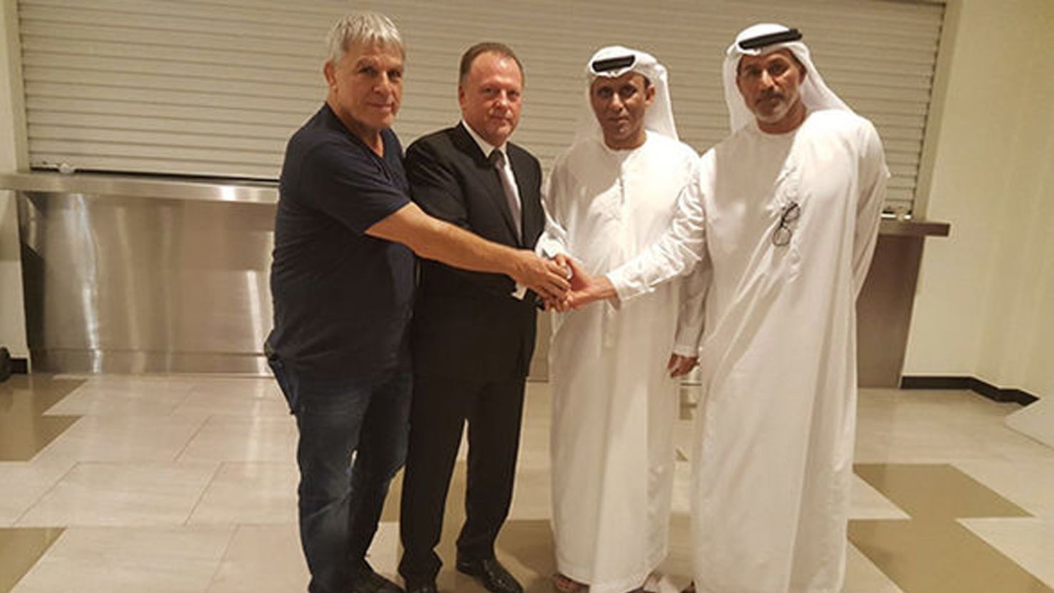  Israel's Judo Association President meets with Marius Vizer and two senior UAE sporting officials. 
