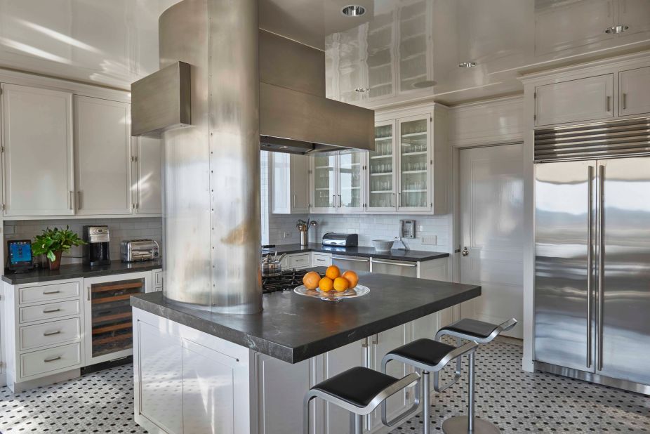 An apartment kitchen found inside The Beresford, a 1920s building designed by eminent New York architect Emery Roth.