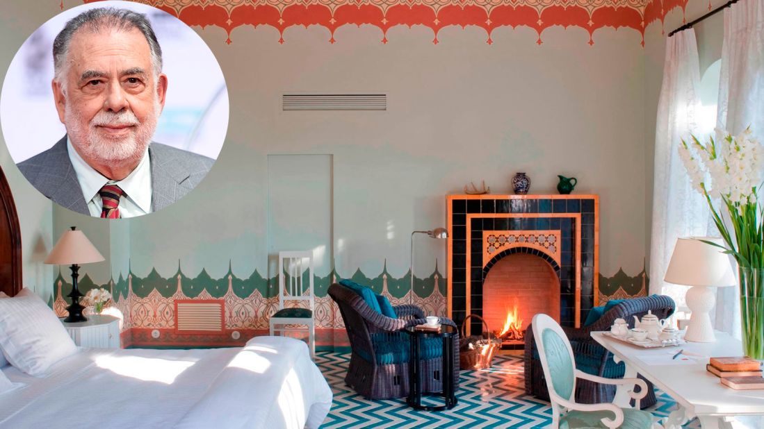 <strong>Francis Suite at Palazzo Margherita, Italy: </strong>Director Francis Ford Coppola is the owner of this boutique hotel in Bernalda. One of its top suites, which is named after him, was inspired by his Tunisian-born grandmother.