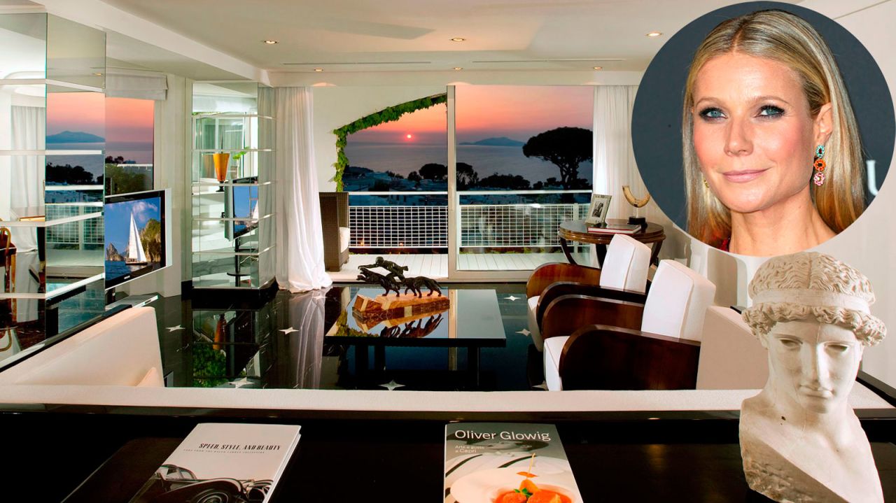 <strong>Paltrow Presidential Suite at the Capri Palace, Anacapri:</strong> This suite named after Hollywood actress Gwyneth Paltrow is the ultimate Italian island hideaway.