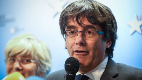 Ousted leader Carles Puigdemont says he's in Belgium to gain support for Catalonia's independence bid.
