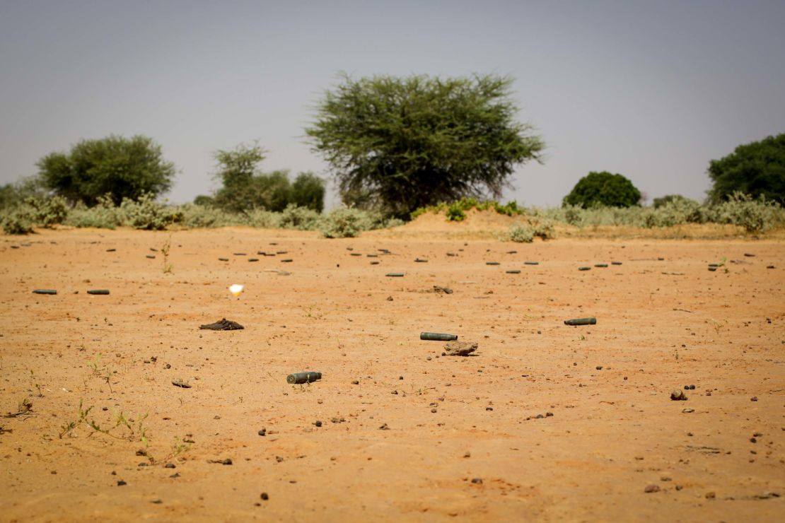 Bullet casings litter the ground near Tongo Tongo.