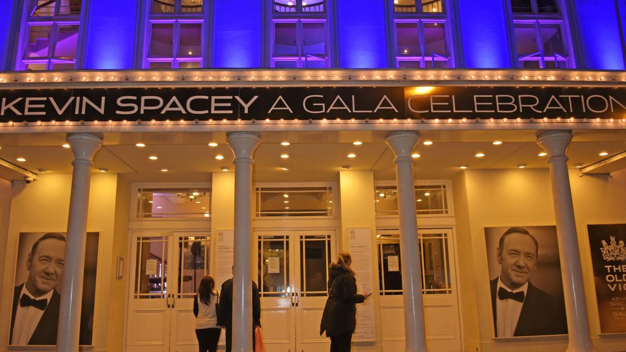 Kevin Spacey was honored for his tenure as artistic director at The Old Vic Theatre at a gala celebration in April 2015. 