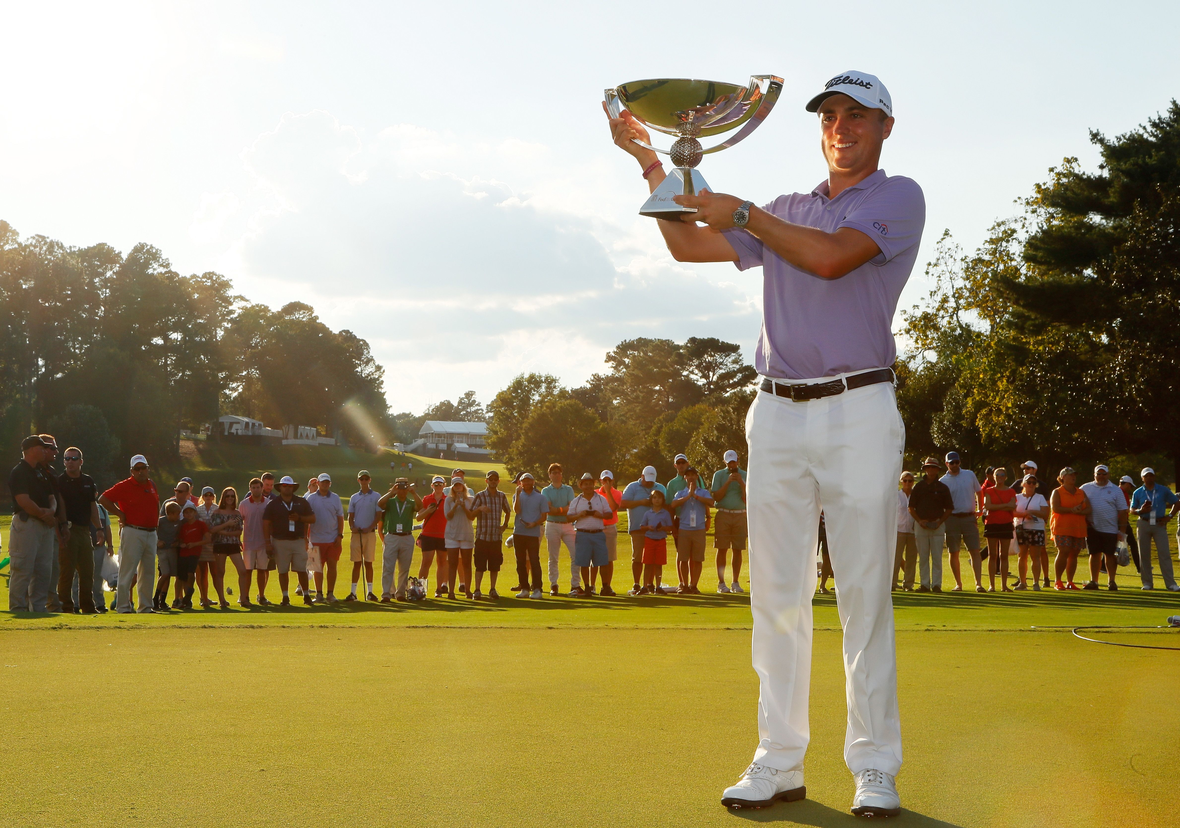 There are already 143 men who have won at least $1 million in prize money this year on golf's PGA Tour in the US and the European Tour. Justin Thomas, pictured, tops the money list for 2017 with $9.9 million from 25 events.