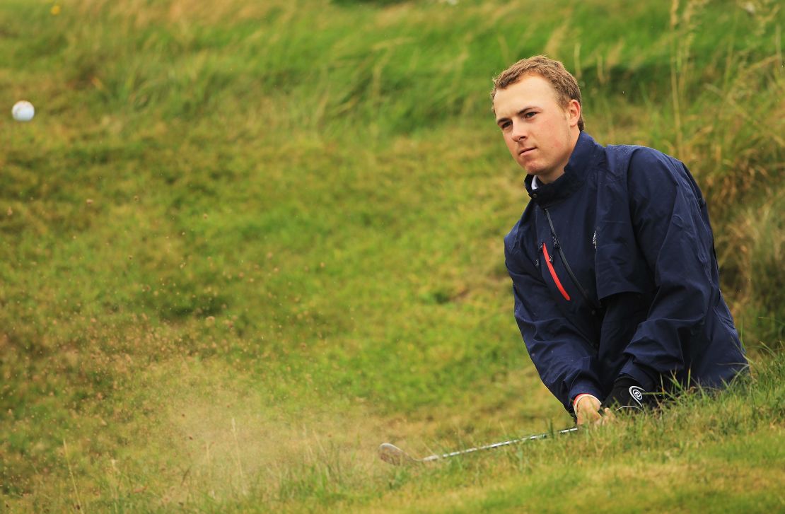 Spieth competing at the 2011 Walker Cup one year before turning professional.