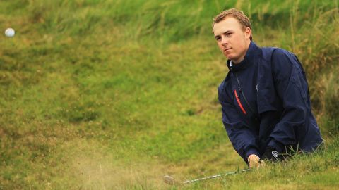 Spieth competing at the 2011 Walker Cup one year before turning professional.