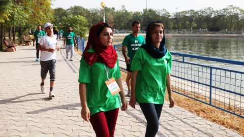 The race finish line was located in Sami Abdularahman Park.