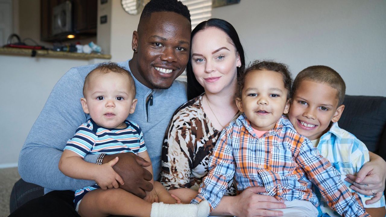 Jessica Allen and Wardell Jasper with their three boys.