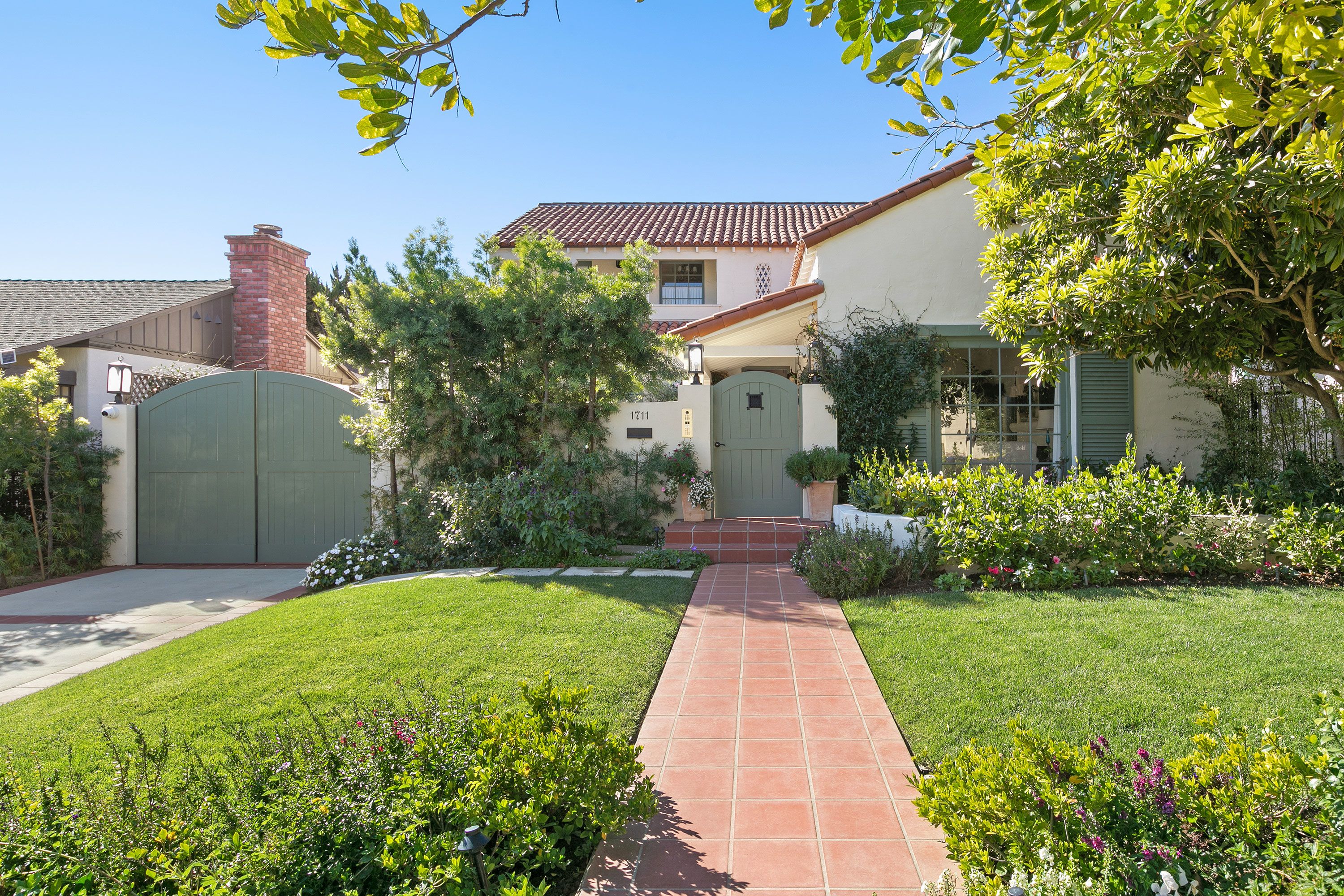 The property is tucked away behind a gate in Comstock Hills.