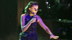THE TONIGHT SHOW STARRING JIMMY FALLON -- Episode 0765 -- Pictured: Actress Millie Bobby Brown performs "'Stranger Things' Season 1 Recap Rap" on October 31, 2017 -- (Photo by: Andrew Lipovsky/NBC)