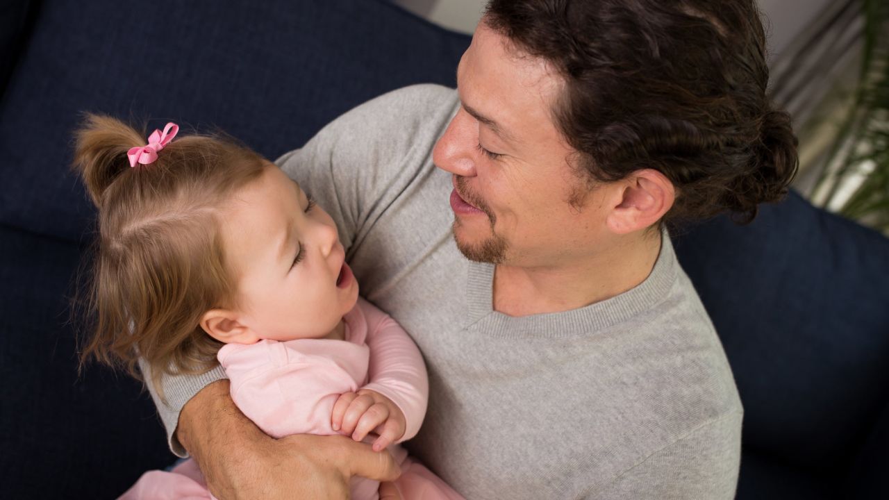 Actor Miguel Cervantes with his daughter, Adelaide, who has epilepsy.
