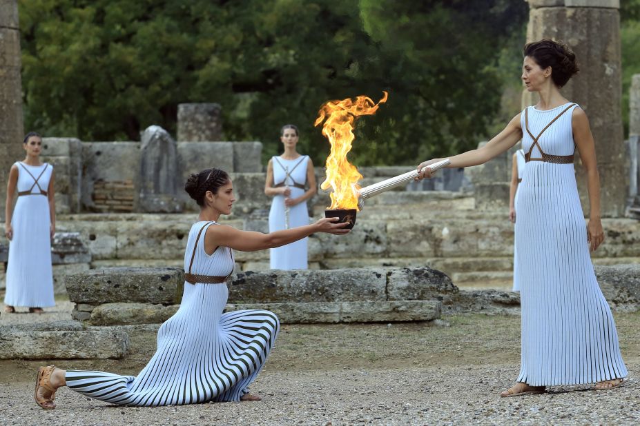 Initially derived from the sun's rays in a parabolic mirror, the flame starts its epic journey at the Temple of Hera, site of the Olympic Games in ancient times.