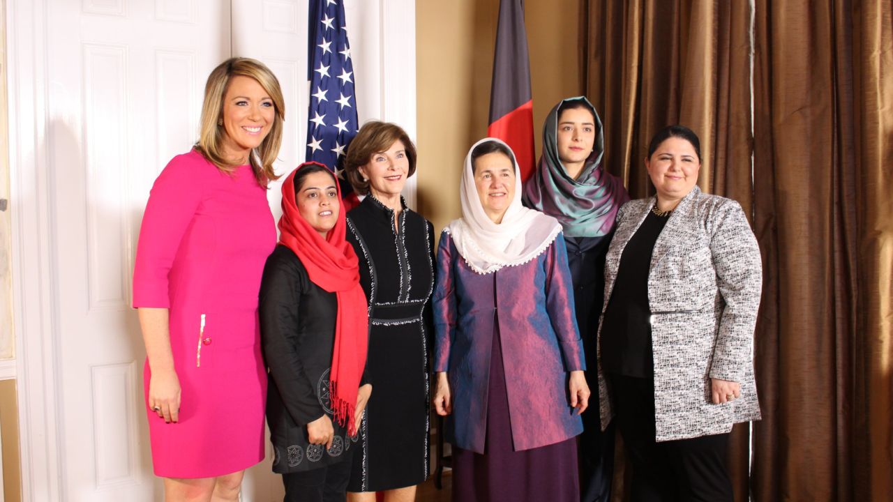 Laura Bush, Brooke Baldwin, H.E. Rula Ghani